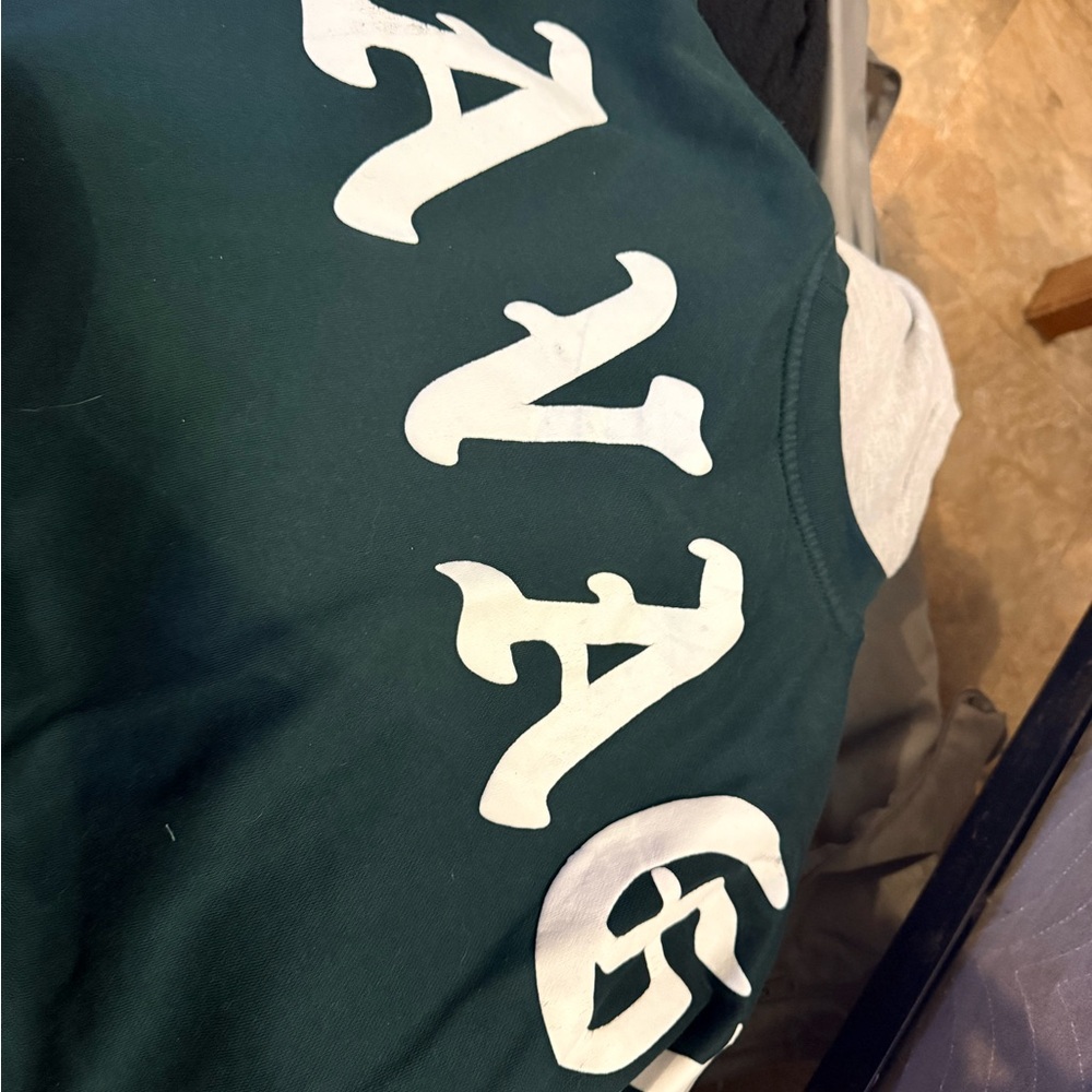 Eighty Eight Dark Green Pullover with White Script Logo